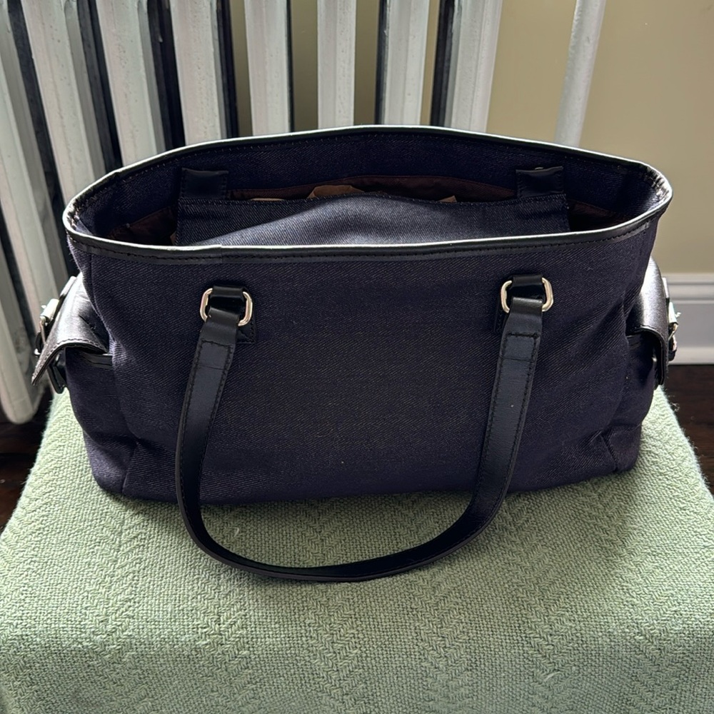 Denim and leather Polo Ralph Lauren purse